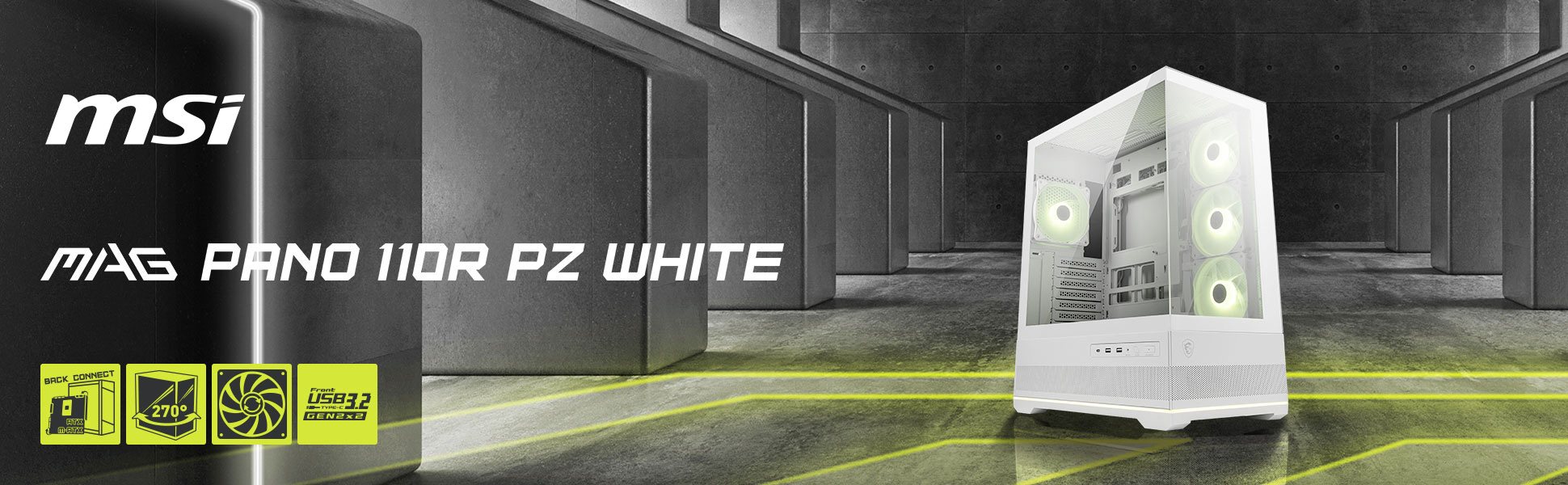 MSI MAG PANO 110R PZ WHITE Computer Case